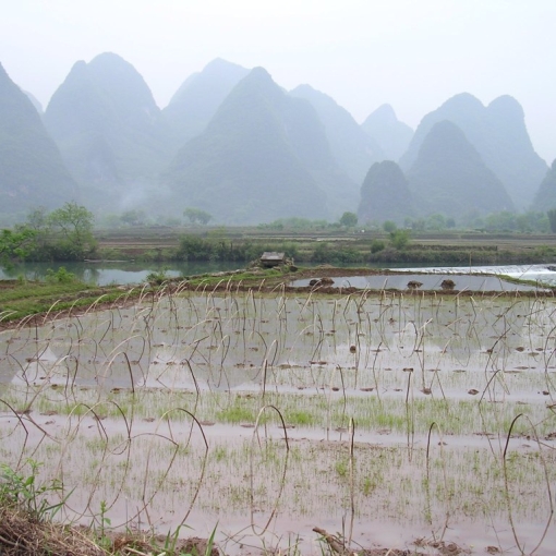 Fietsen tussen de bergen