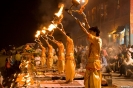 Varanasi, Avondviering bij de Dasaswamedh ghat 