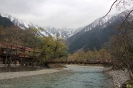 Kamikochi - Bij Kappa bridge nog in de wolken