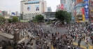 Tokyo - Shibuya crossing, erg druk!