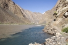 Bartang vallei - Bartang rivier en Gizev rivier vloeien samen