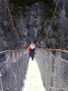 Hangbrug op de trail naar Mt.Cook