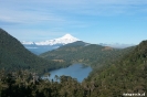 Pucon - parque Huerquehue - uitzicht op vukaan Villarrica