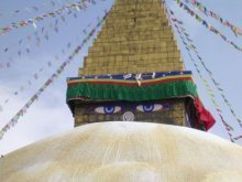 De Bodnath in Kathmandu